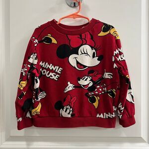 H&M Disney Minnie Mouse Printed Sweatshirt Size 5T/6